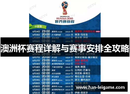 澳洲杯赛程详解与赛事安排全攻略