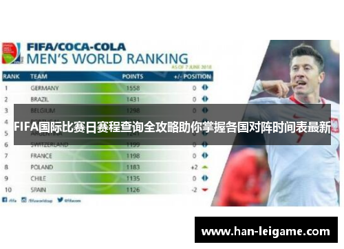FIFA国际比赛日赛程查询全攻略助你掌握各国对阵时间表最新